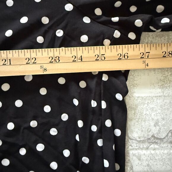 Susan Graver Color Block Liquid Knit Tunic 3/4 Sleeve Tulip Hem Blouse Sz 3X - Picture 7 of 9